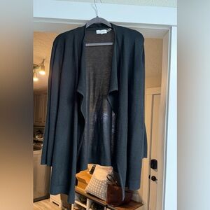 Calvin Klein Black Draped Cardigan